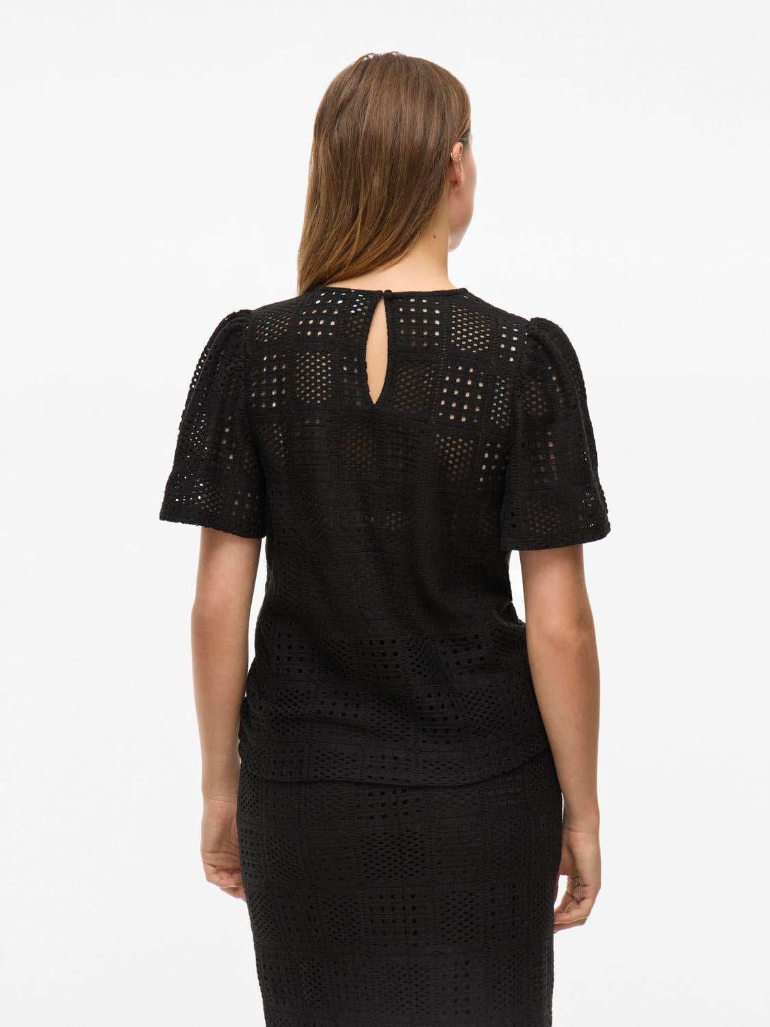VINOVIRA T-Shirt - Black Beauty - VERO MODA & VILA Bergvik